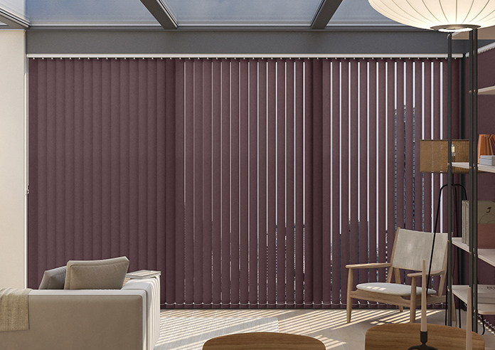Roma, Aubergine - Vertical Blind - Image 3